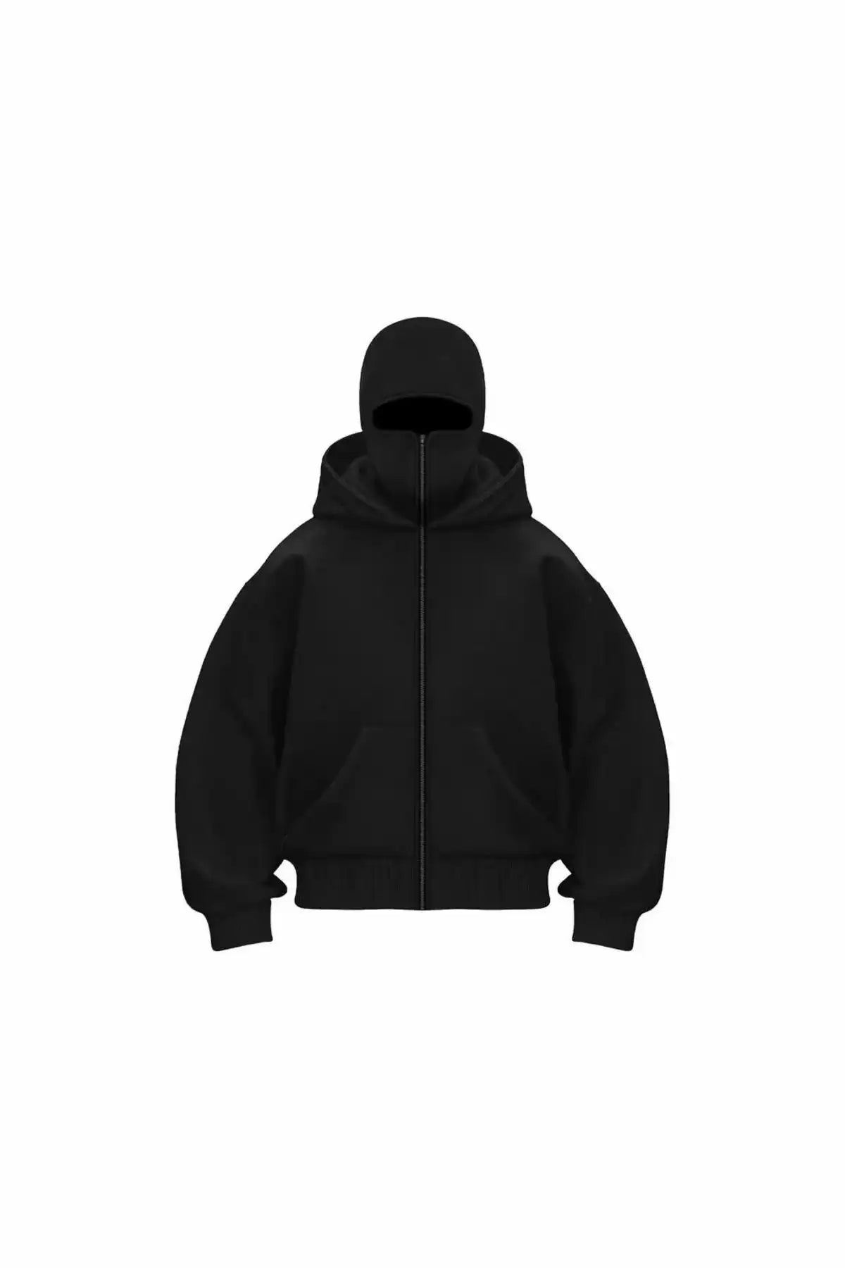 Gothic Cross Baskılı Kar Maskeli Ninja Unisex Sweatshirt Hırka