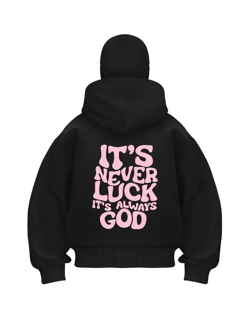 Never Luck God Baskılı Kar Maskeli Ninja Unisex Sweatshirt Hırka