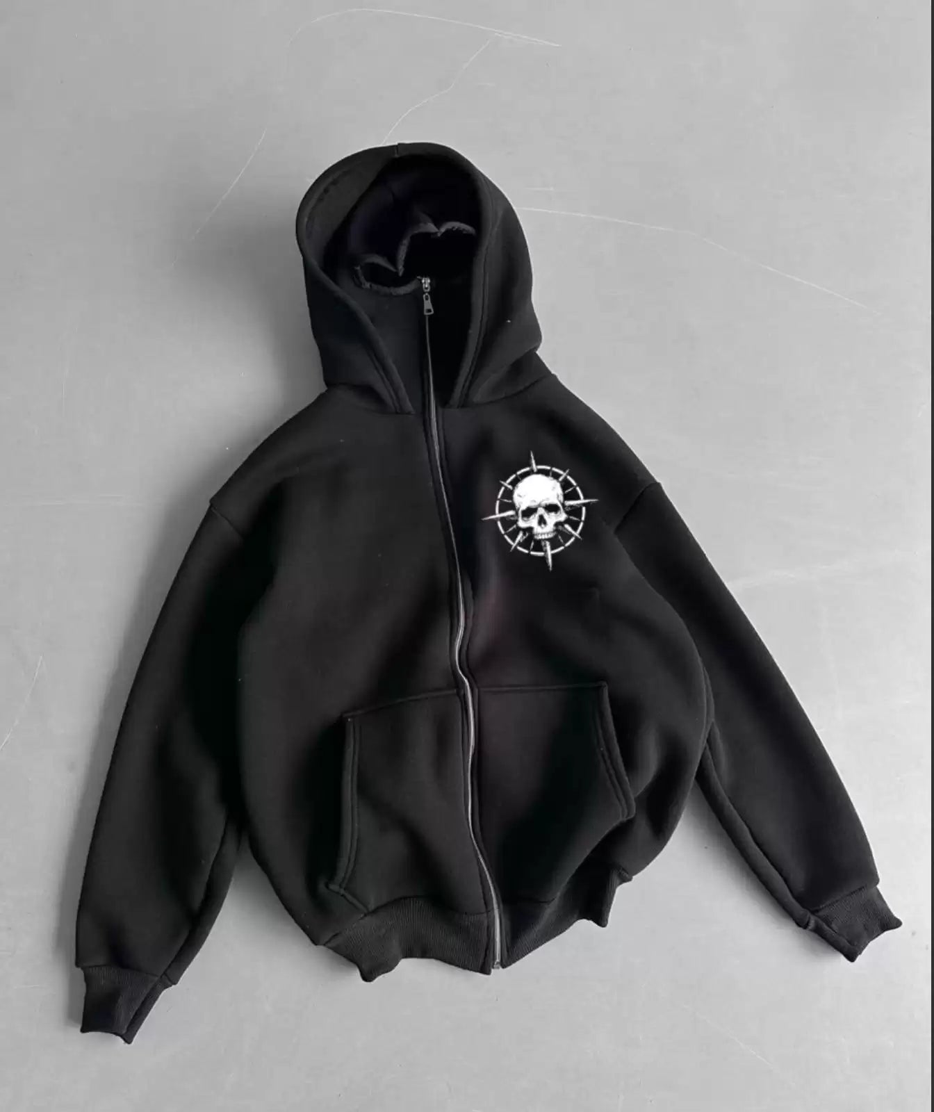 Kuru Kafa Ninja Kar Maskeli Kapüşonlu Hırka