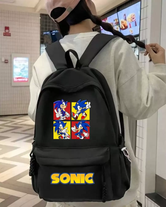 Sonic Baskılı Okul Sırt Çantası