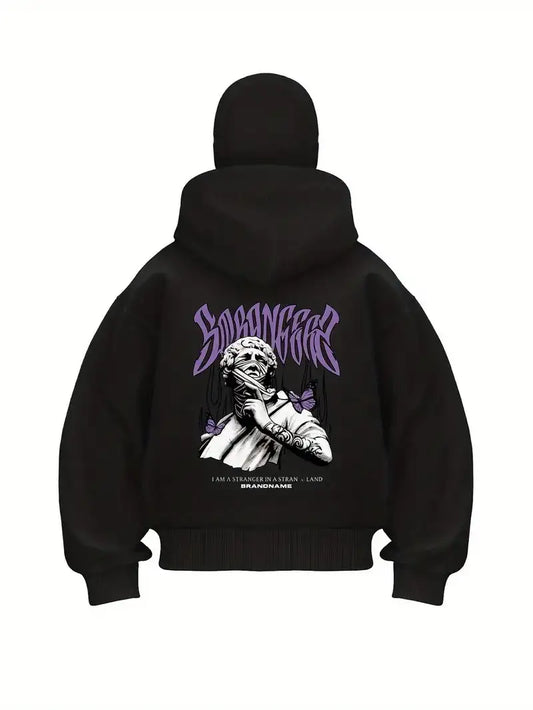Purple Stranger Baskılı Kar Maskeli Ninja Unisex Sweatshirt Hırka