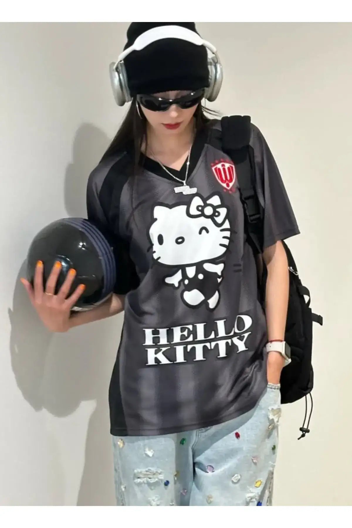 Kitty Unisex Jersey Siyah Forma