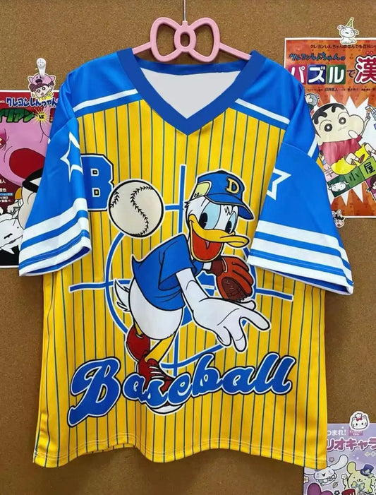 Sarı Donald Duck Detail Jersey Forma