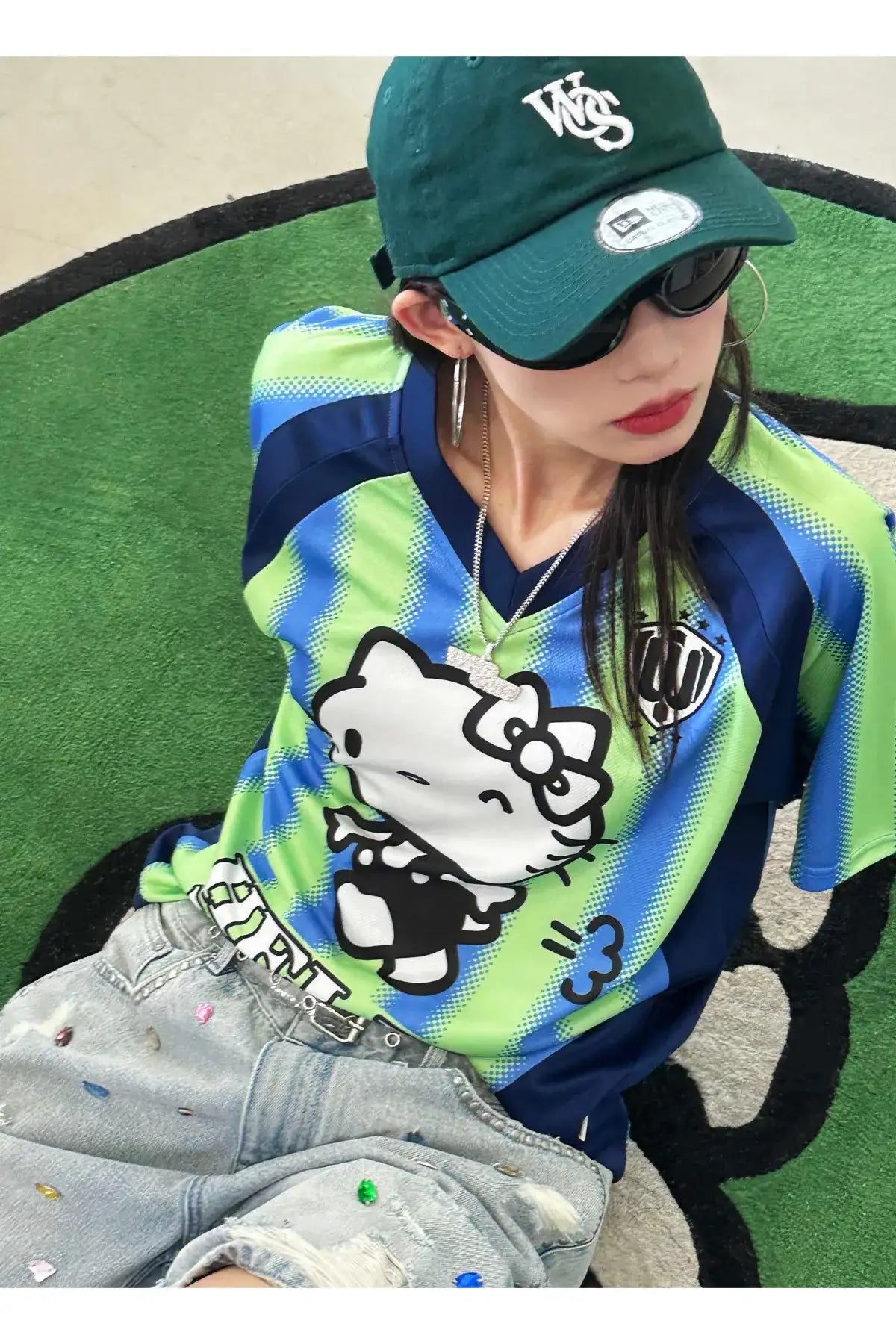 Kitty Unisex Jersey Yeşil Forma