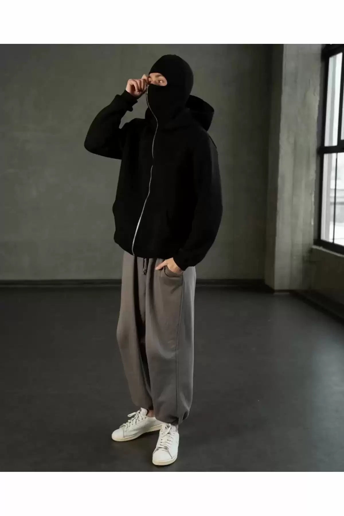 CR7 Baskılı Kar Maskeli Ninja Unisex Sweatshirt Hırka