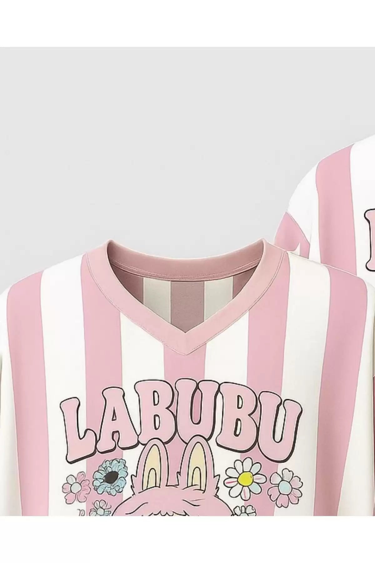 Pink Labubu Detail Jersey Forma T-shirt